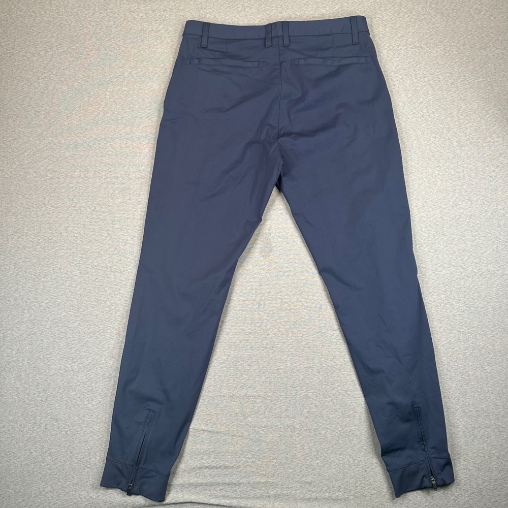 Rhone Commuter City Chino Pants Mens 31 Navy Blue Slim Tapered Ankle Zip Tech - Picture 10 of 13